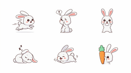 Colorful cartoon vegetables and fruits with cute animal faces Vector