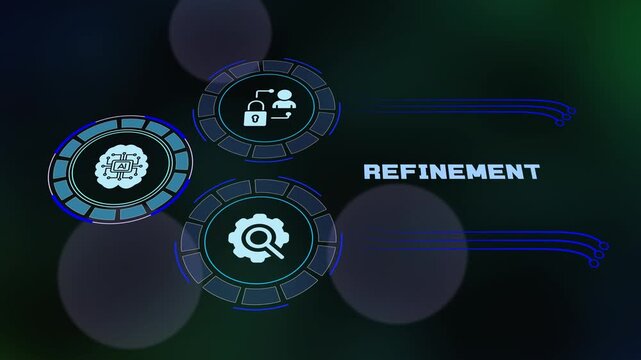 Futuristic data refinement interface utilizing artificial intelligence and automated systems to improve quality