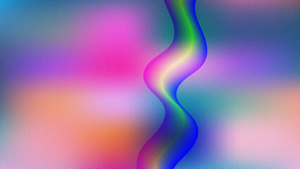 Fototapeta premium Abstract fluid wave flowing through soft pastel gradient background with vibrant lighting