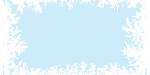 Obraz premium Texture overlay background. ice frame with frozen effect. vector winter border abstract with frozen texture. snow and snowfall grunge