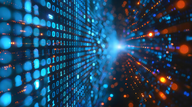 Big data analytics background featuring futuristic information systems digital transformation images