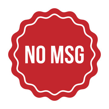 No MSG food label sign