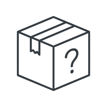 Simple line drawing of a box.