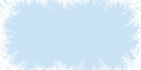 Obraz premium vector Frame of frozen ice effect. overlay background snowy. Grainy winter frozen border