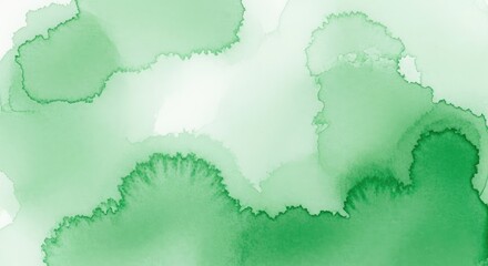 Fototapeta premium Vibrant green watercolor splash with textured paper effects.