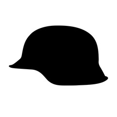 Fototapeta premium Biker Half Helmet Silhouette – Flat Vector Plotter Cut File
