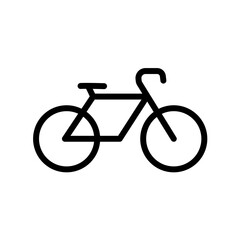Fototapeta premium Bicycle silhouette, transport sign. Vector icon