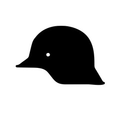 Fototapeta premium Biker Half Helmet Silhouette – Flat Vector Plotter Cut File