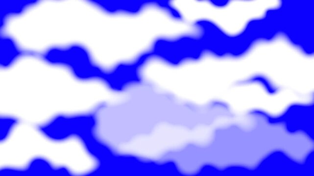 Chroma key white clouds flying background, Floating white clouds template for video editing
