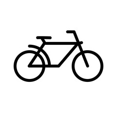 Fototapeta premium Bicycle silhouette, transport sign. Vector icon
