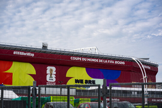 View of Toronto Stadium BMO Field prepared for FIFA World Cup 2026. Toronto, Canada - June 9, 2026.