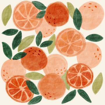 Fresh Orange fruit illustration