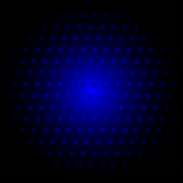 Glowing blue dots on a dark background with a spotlight effect