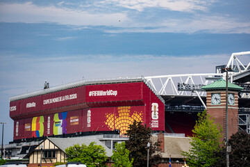 Naklejka premium View of Toronto Stadium BMO Field prepared for FIFA World Cup 2026. Toronto, Canada - June 9, 2026.
