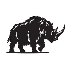 Obraz premium Woolly rhino prehistoric animal design