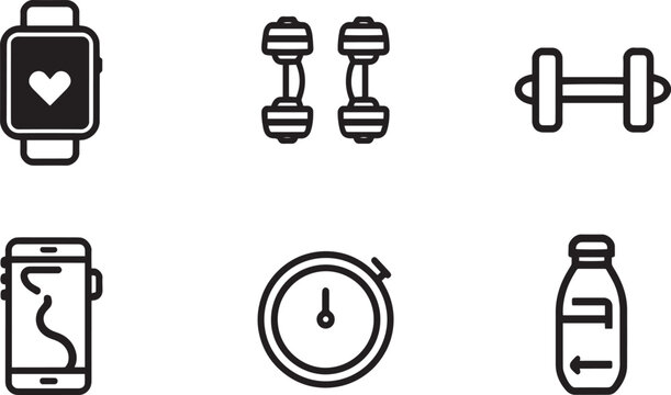 Agile project management delivery framework and strategic team objectives alignment icon set black silhouette flat vector illustrations isolated on white background