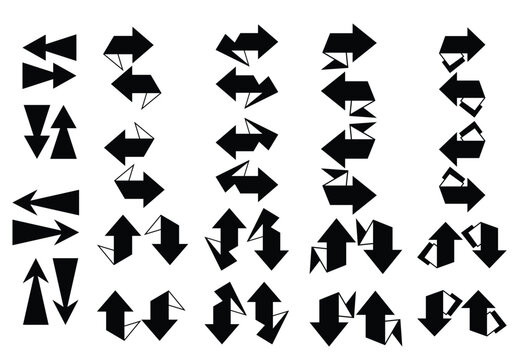 Abstract Geometric Arrow Vector Pack  40 Sharp Directional Arrows, Origami & Fragment Style Navigation Elements