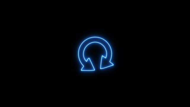 Seamlessly looping animation two arrows circulating forming circle emphasizing continuous process and perpetual motion on elegant black background for endless loop
