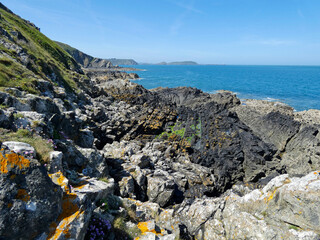Randonnée sur le GR34 en Bretagne (FRANCE), de SAINT-BRIEUC jusqu'à TREGUIER.  Jour 3 : de Plouha à la Pointe du Minard. © Patricia
