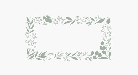 Fototapeta premium Elegant floral border design element.