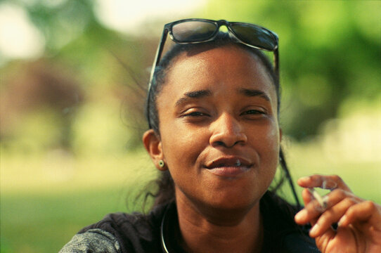 Person Smoking Joint Outdoors