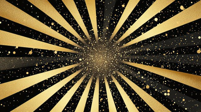 background with rays glitter, Pop art pattern. Comic starburst background. Vector illustration. Shiny Gold Particles And Light Rays - Abstract Background - Christmas, Award, Celebration, Luxury, Glit