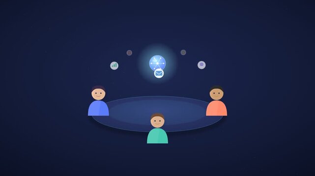 A video showcasing three people in a circle with a glowing orb above them