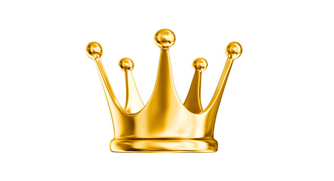 gold crown isolated on transparent