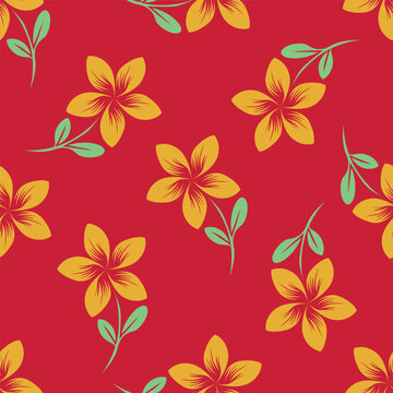 abstract a solid multicolor small and big flower mixed vector pattern arrangement with medium color, all over vector design with white background illustration digital
