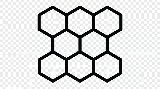 Black hexagonal pattern