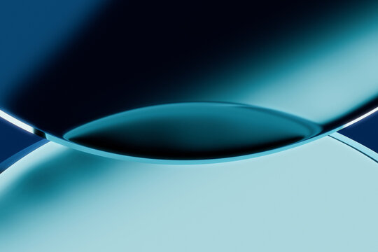 Glass shapes design with gradient shades. Abstract background.