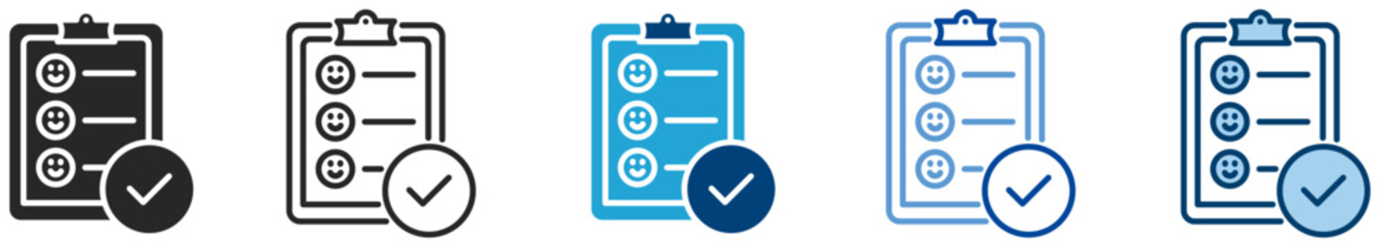 Survey icon set multi style icon set collection vector illustration