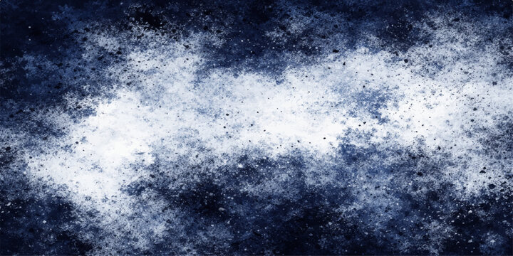 Abstract Dark Blue Sky with Storm Clouds Background