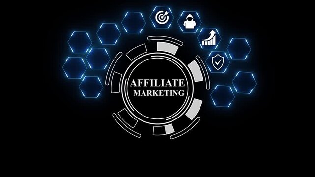 Affiliate marketing, Internet and network concept. Coaching mentoring education business training development.4k animation,motion video..