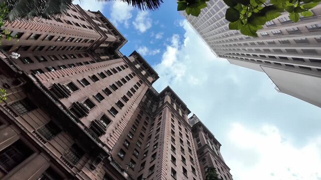 Low Angle View of Historic Edif&iacute;cio Martinelli Skyscraper in S&atilde;o Paulo, Brazil