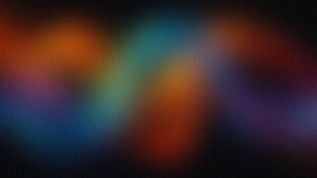 Abstract dark background with colorful grainy texture