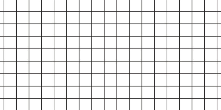 Minimalist geometric diagonal grid pattern background. Black and white seamless diamond square lines vector illustration template texture.