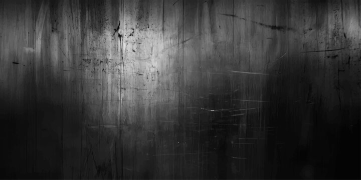 A dark, distressed wooden texture with vertical grain and scattered marks, creating a rustic and grungy backdrop.
