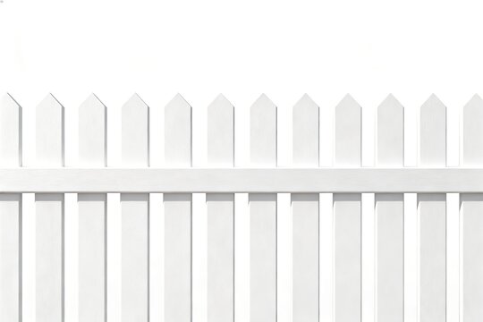 White wooden picket fence against sky