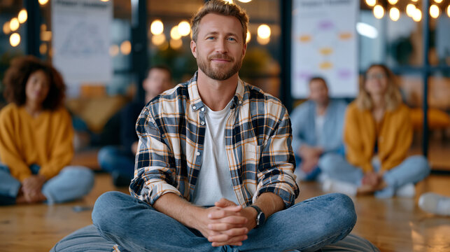 early adopter group photographed in candid moment beta testing app features together at outdoor urban plaza, mix of frustration and delight on faces, developer kneeling beside seated user pointing a