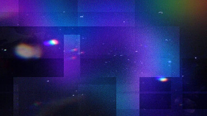 Abstract dark blue background with colorful light flares