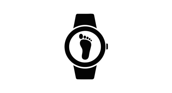 Baby Footprint on Watch Face Design.