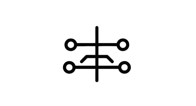 Black and white electronic circuit symbol.