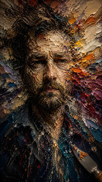 ✨ THE SELF-PORTRAIT WHERE THE EMOTION PHYSICALLY LEAVES THE CANVAS