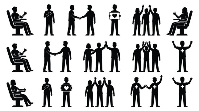 People collaboration and mutual support in business and community showing positive interaction.