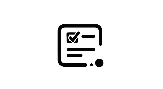 Checklist Document Icon Design Element.
