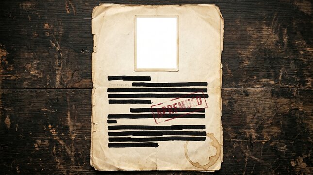 Redacted Classified Document With Red Apprehended Stamp