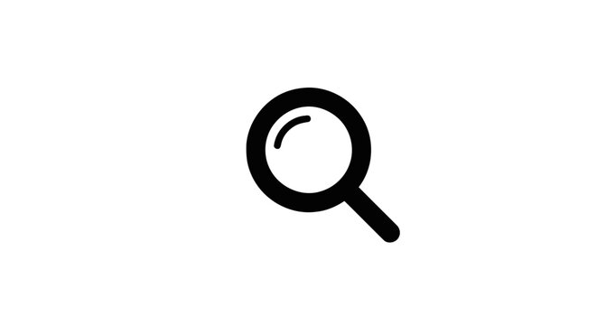 Magnifying glass icon symbol tool.