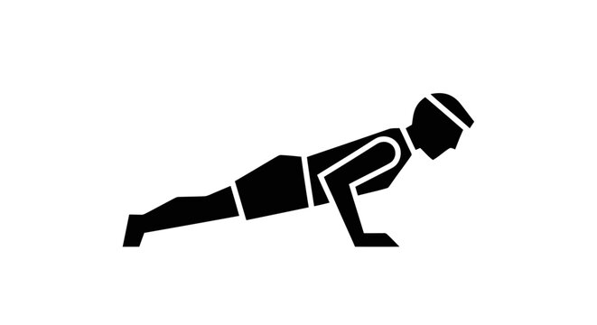 Man doing push up exercise.