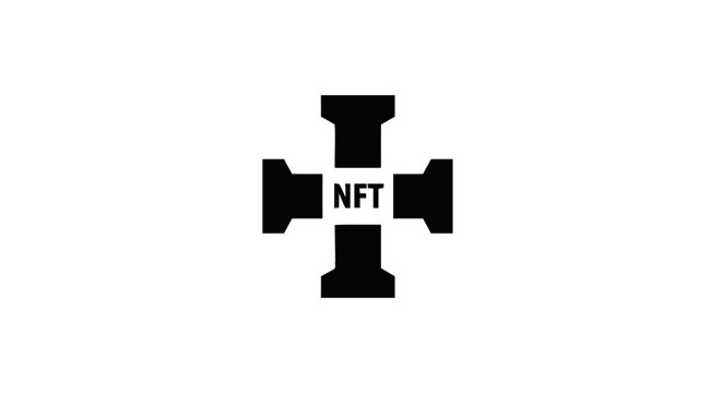 NFT token crypto art symbol.